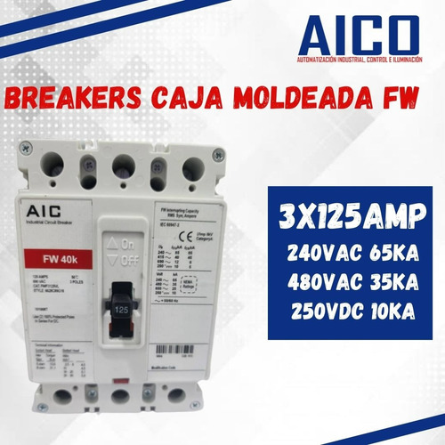 Breaker Industrial Tipo Fi Ehd Ed Fd 3*125amp 690v Aic