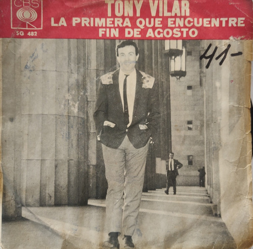 Vinilo Single De Tony Vilar Fin De Agosto (u45