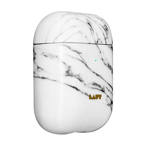 Protector Airpods Laut Marble Blanco