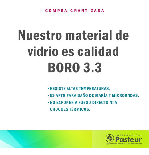 Imagen 7 de 9 de Vaso Vidrio Precipitado Hda Boro 3.3 250ml Importado