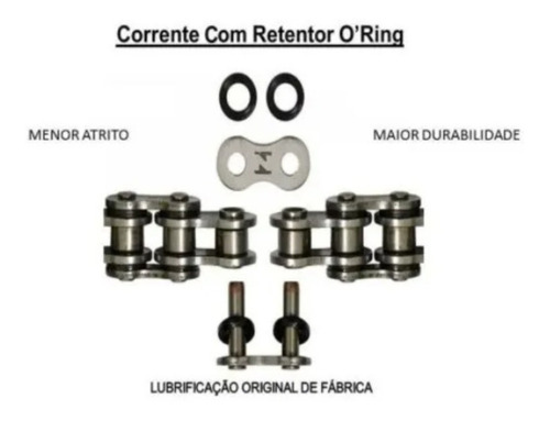 Kit Relação Durag-did Dl 1000 V-strom 2007 Com Retento 42/17