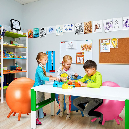 Paquete De 6 Pelotas Infantiles Para Ejercicio, Aula, Sillas