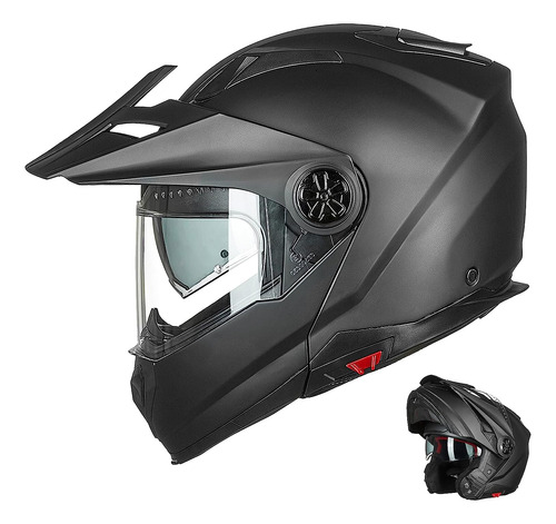 Motorcycle Full Face Modular Atv Helmet Threepulgadaone Snow