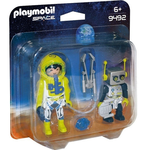 Playmobil Duo Pack 9492 Astronauta Y Robot Intek Mundomanias