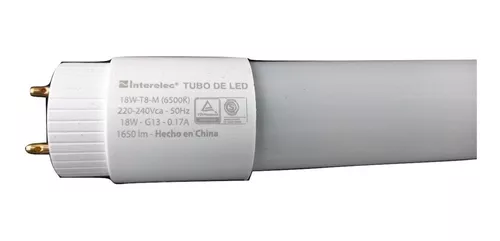 Tubo LED 18w 1,20 Mts Luz Fría Interelec