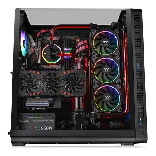 Gabinete Gamer Thermaltake View 37 Tg Argb Black Mid Tower