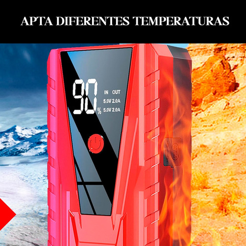 Arrancador Cargador Portatil Bateria Auto Lancha Led Luz Usb
