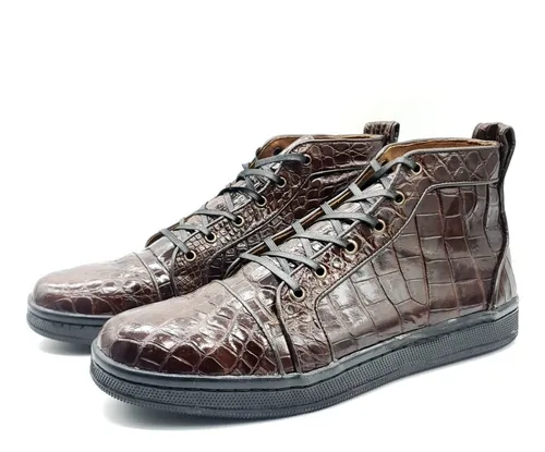 Tenis En Piel De Cocodrilo 100 Genuino Tenis Ex tico