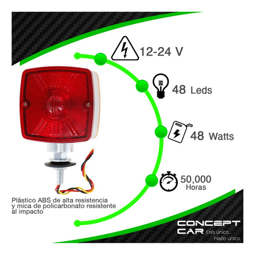 Plafon Direccional 48 Led Bicolor Kenworth Chico Rayado F1