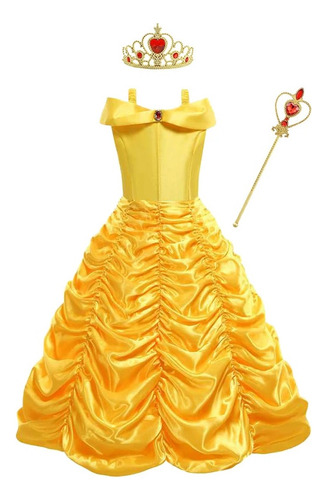 Disfraz De Princesa Bella, Vestido B, Para Niñas Y Niños
