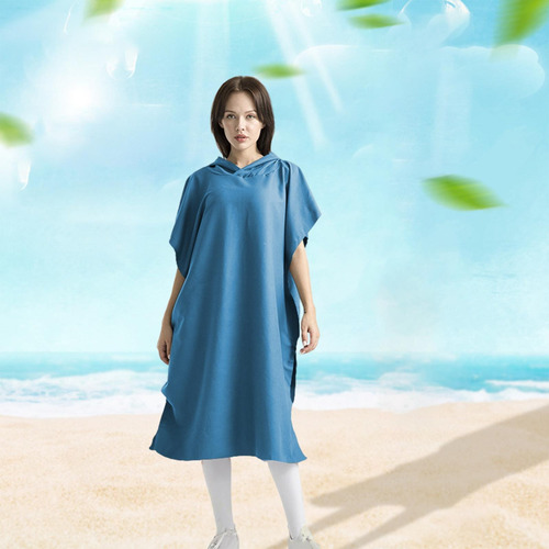 W Surf Poncho Beach Microfibra De Neopreno Con Capucha