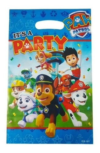 10 Bolsitas Paw Patrol Golosineras Cumpleaños 