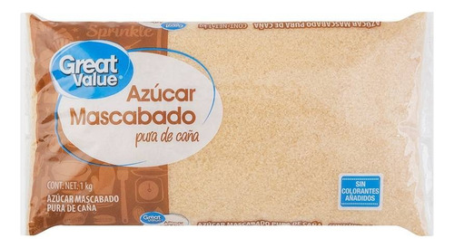 5 Pza Azúcar Mascabado Great Value 1 Kg
