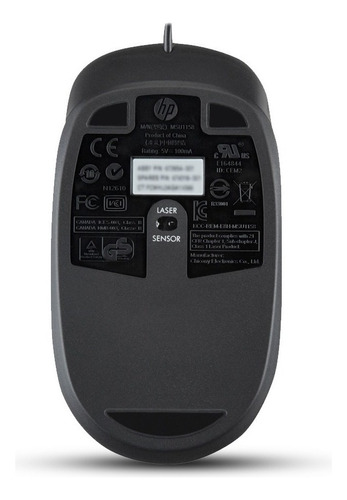 Ratón láser USB de 3 botones HP Msu1158