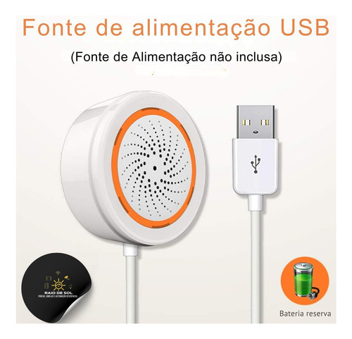 Alarme Sirene Inteligente Zigbee Tuya Segurança