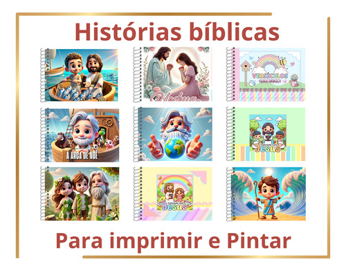 Lançamento! Kit 9 Livros Bíblicos Pdf Colorir - Baixe Agora!