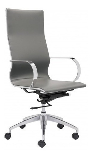 Silla De Oficina Espalda Alta Modelo Glider - Gris Këssa Mue