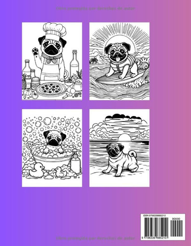Coloring Pug: Libro Para Colorear (spanish Edition)