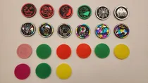 Comprar Lote 21 Tazos Zipper Diferentes Colores Plásticos Gruesos