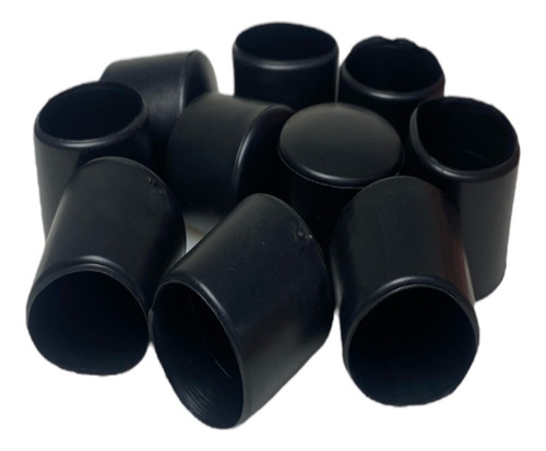 Ponteira Pé Cadeira Externa Redonda 3/4 19mm Preta 50 Peças
