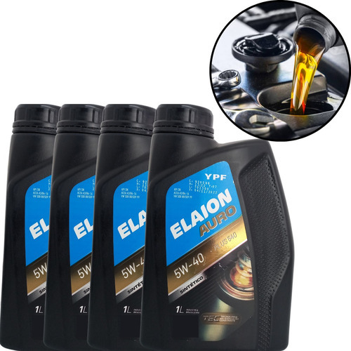 4l Óleo De Motor Sintético Ypf 5w40 Sn Elaion Auro Plus 540