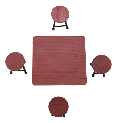Mesa Y Sillas Plegables En Miniatura Para Dollhouse Furnitur