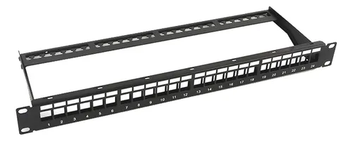 (herraje) Patch Panel Modular Sin Blindado (utp) 24 Puertos