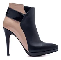 Comprar Bota Nanda Saverio Di Ricci 24ib7801 Cuero Negro Y Nude