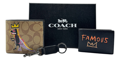 Cartera Coach X Jean Michel Basquiat 3 In 1, Marron Original
