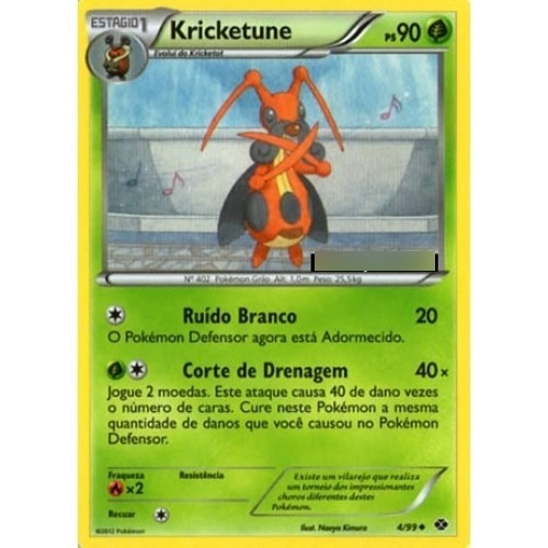 Kricketune - Planta Incomum 4/99 - Pokemon Card Game