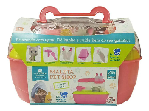 Brinquedo Maleta Pet Shop Com Acessórios Roma Rosa - 5860