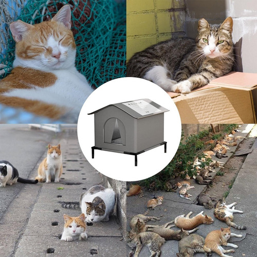 Para Refugio Para Gatos - Impermeable, Ideal Para