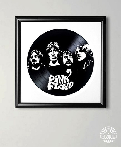 Pink Floyd Cuadro En Disco De Vinilo Rock Arte 