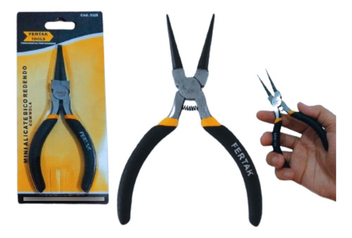 Alicate Bico Redondo Com Mola Mini 4,5'' Emborrachado