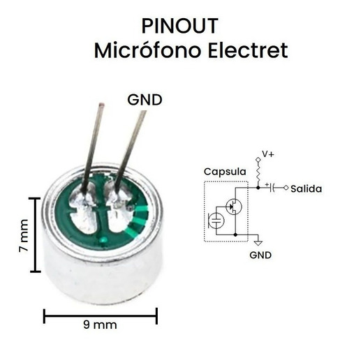 5 Piezas Micrófono Capacitivo Electret 9x7 Mm