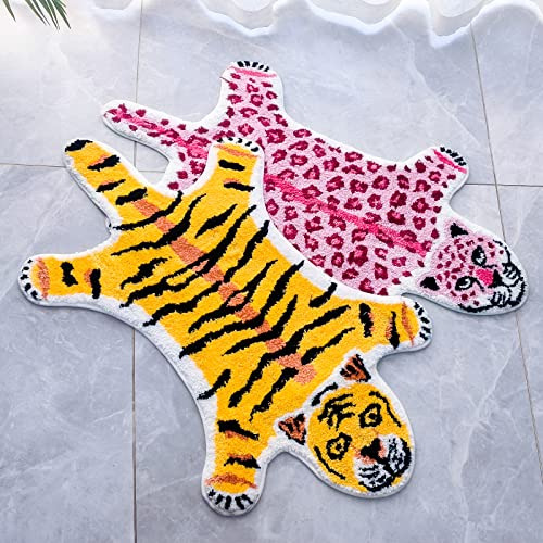 Alfombra Con Forma De Tigre, Alfombrilla De Baño Para Baño,