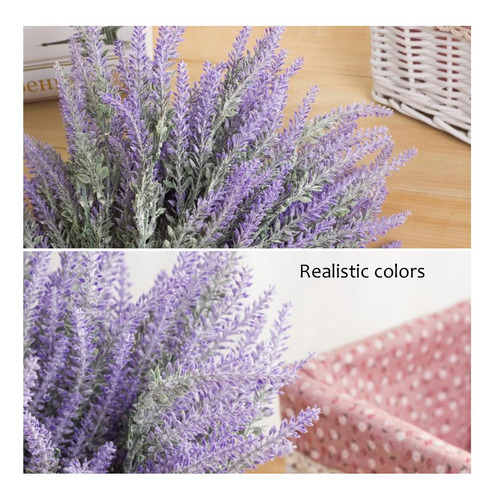 Lavanda Artificial, 12 Paquetes De Flores De Plástico