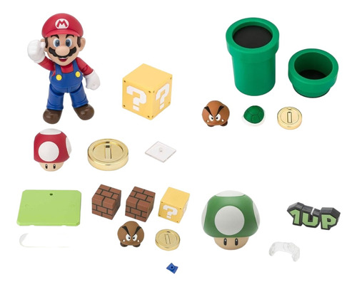 S.h Figuarts Super Mario + Play Set A E B + 1 Up -sem Caixa 