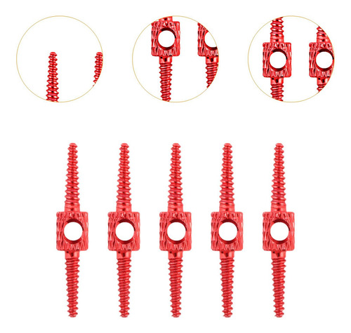 5x Cable De Cambio De Freno De Bicicleta Carcasa De Rojo
