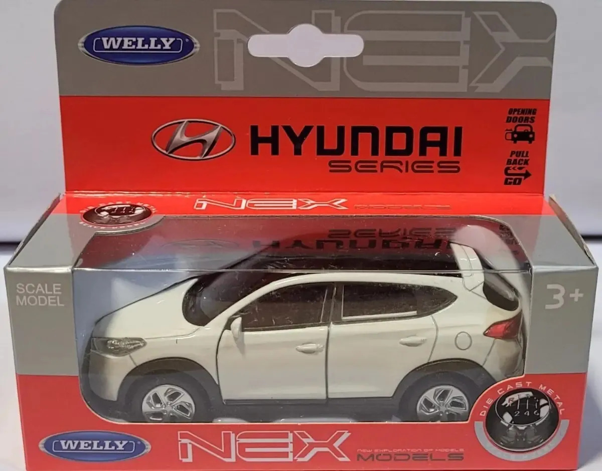 Auto Coleccion 1/36 Tucson Die Cast Welly Casa Valente Color Blanco