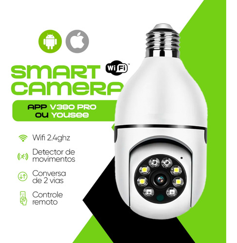 Cámara De Seguridad Ip Con Bombilla Wifi Fergusom Y