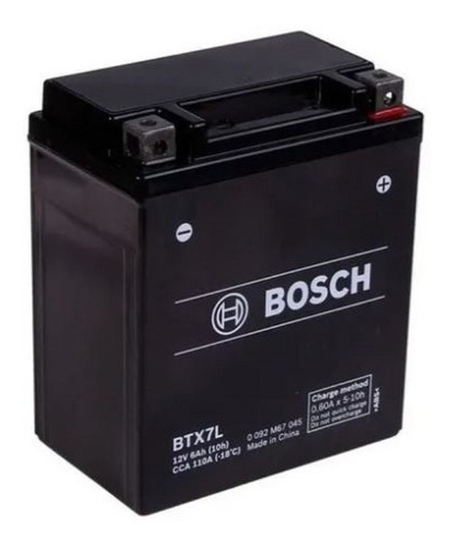Batería Moto Gel Bosch Btx7l 12v 6ah Xr 250 Xtz 250 Ybr