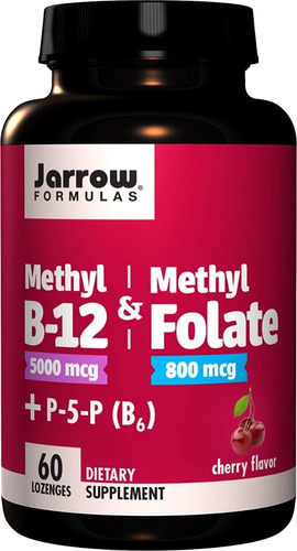 Jarrow Formulas Mehtyl B12 & Folate Apoyo Celulas Cerebrales