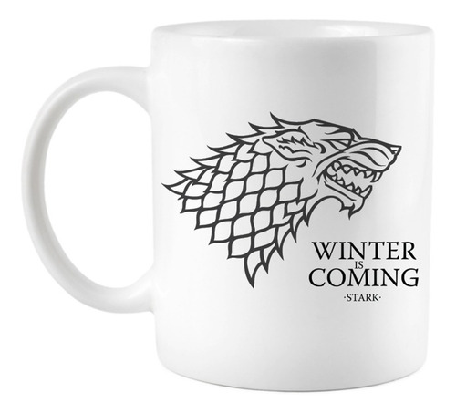 Taza Blanca Game Of Thrones Winter Is Coming Envío Gratis!