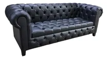 Comprar Sillon 3 Cuerpos Chester Asiento Capitone Talampaya Negro