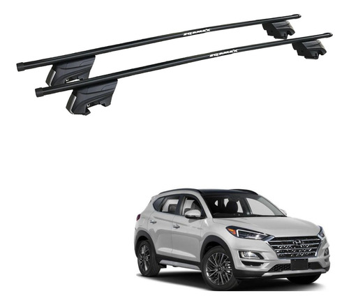 Rack Bagageiro Eqmax Beta Aço Preto Hyundai Tucson 2019