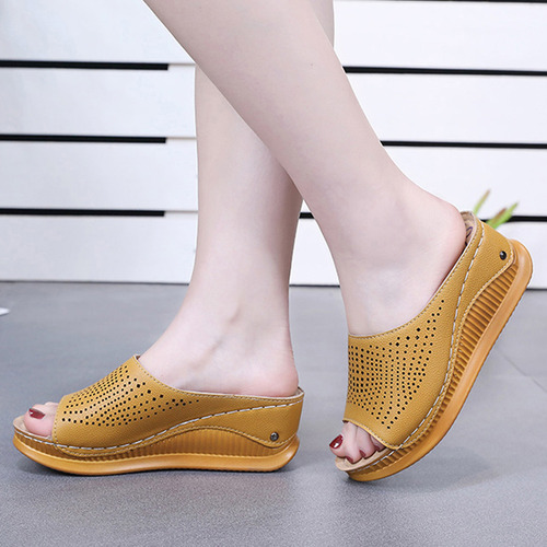 Zapatillas Con Cuñas N Para Mujer, Zapatos De Tacón A La Mod