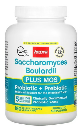  Jarrow | Saccharomyces Boulardii + Mos | 180 Capsulas