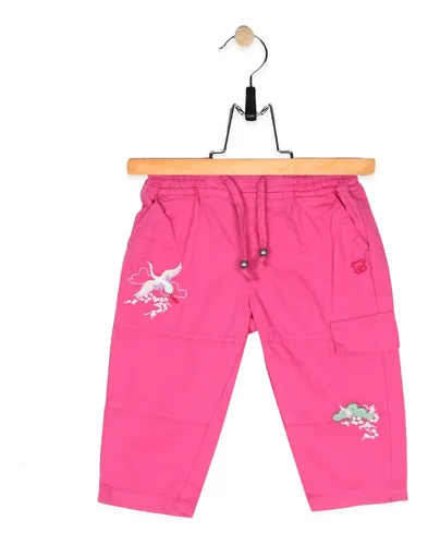 Pantalon Bebe Algodón Verano Niña Rosado (po802ros12m)
