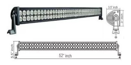 Imagen 3 de 6 de Faro Led Cree Barra 300w 100 Led 50 Pulgadas Jeep 4x4 Off Ro